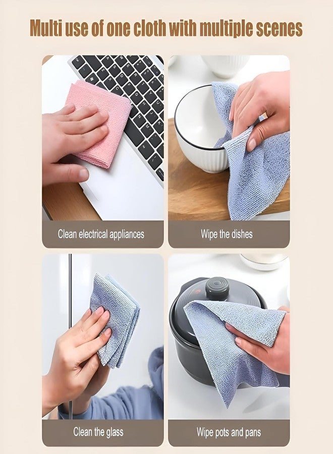 FLIZZOW Microfiber Cleaning Cloth - 20 PCS Reusable Microfiber Multi Functional Cleaning and Drying Wipes for Home Kitchen & Office | Strong Absorbent Cleaning Cloth with Dispenser Box (Pack of 1 Box) - Image 5